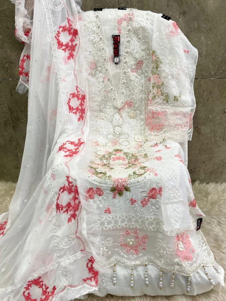 Hoor Tex H-139,A To D Faux Georgette Wholesale Pakistani Salwar Suit Catalog — Wholesale Pakistani Suits, hoor Tex wholesale from Surat - Gallery Image 3